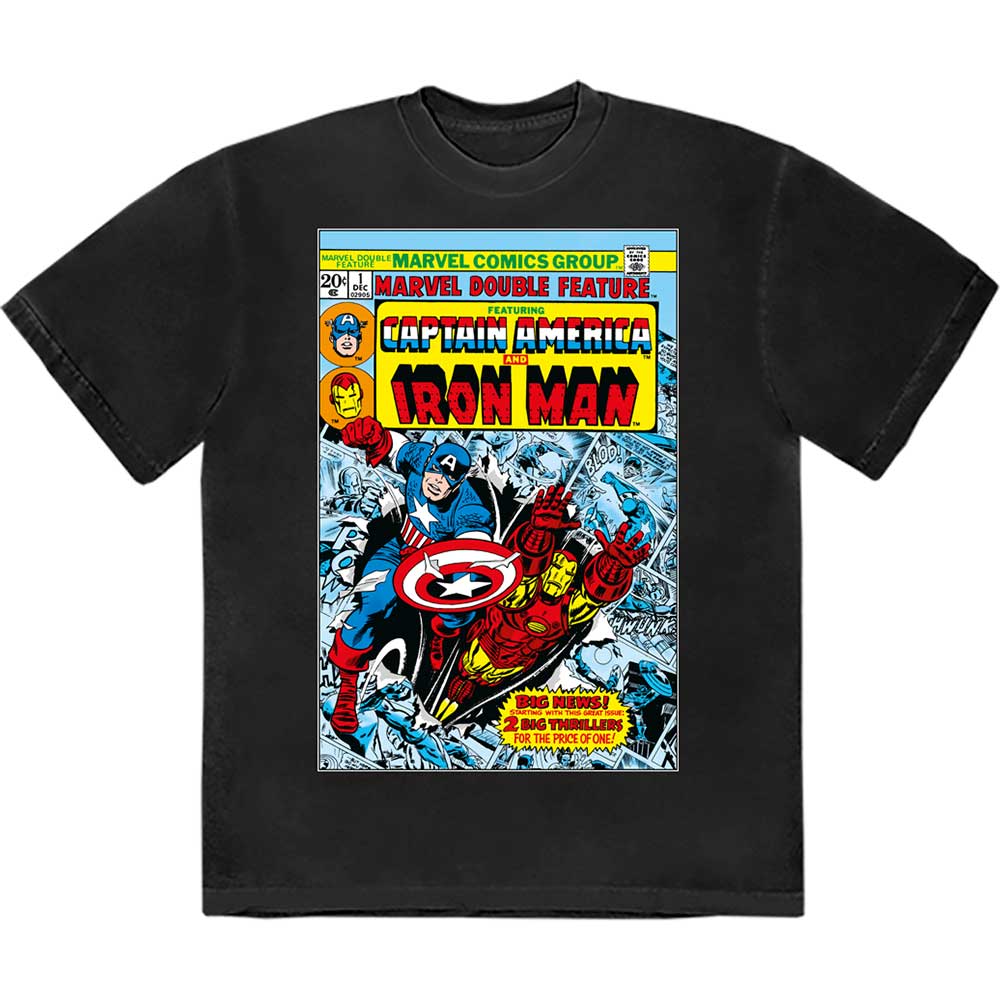 Marvel Comics - Captain America & Iron Man Comic Cover (T-Shirt)