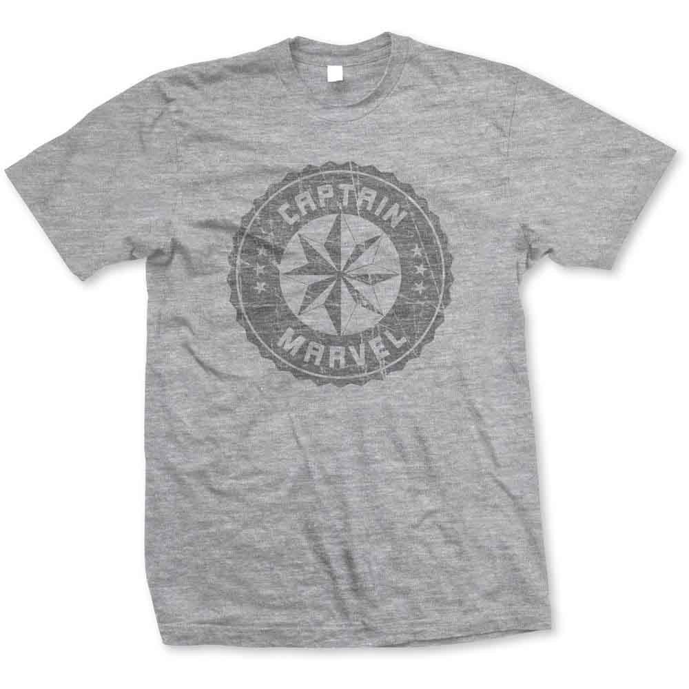 Marvel Comics - Captain Marvel Grey Circle (T-Shirt) - Joco Records