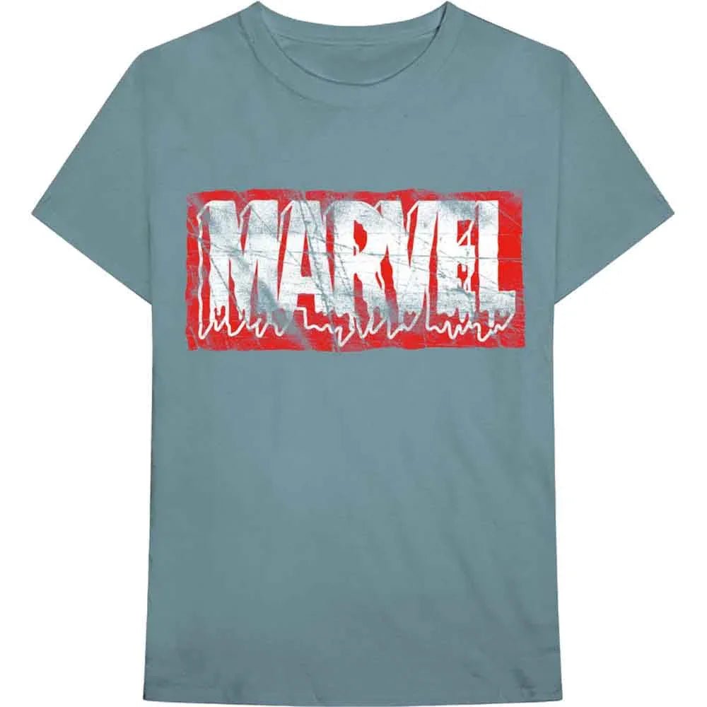 Marvel Comics - Distressed Dripping Logo (T-Shirt) - Joco Records
