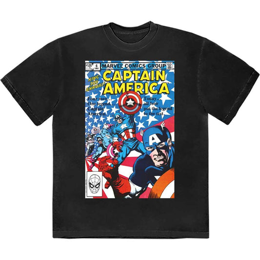 Marvel Comics - Many Captain Americas Comic Cover (T-Shirt) - Joco Records
