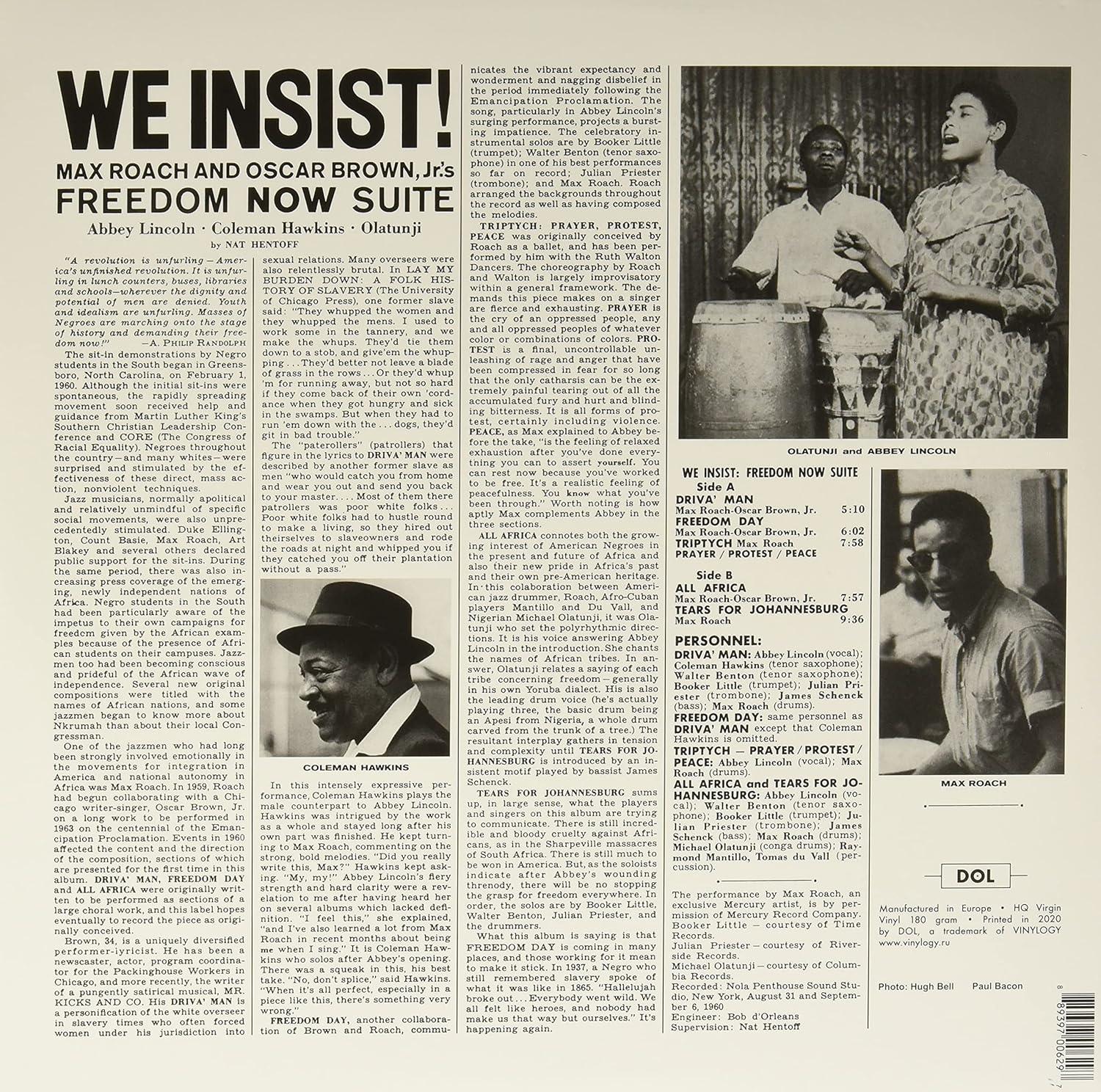 Max Roach - We Insist! Max Roach's - Freedom Now Suite (Opaque Bone Vinyl) (LP) - Joco Records