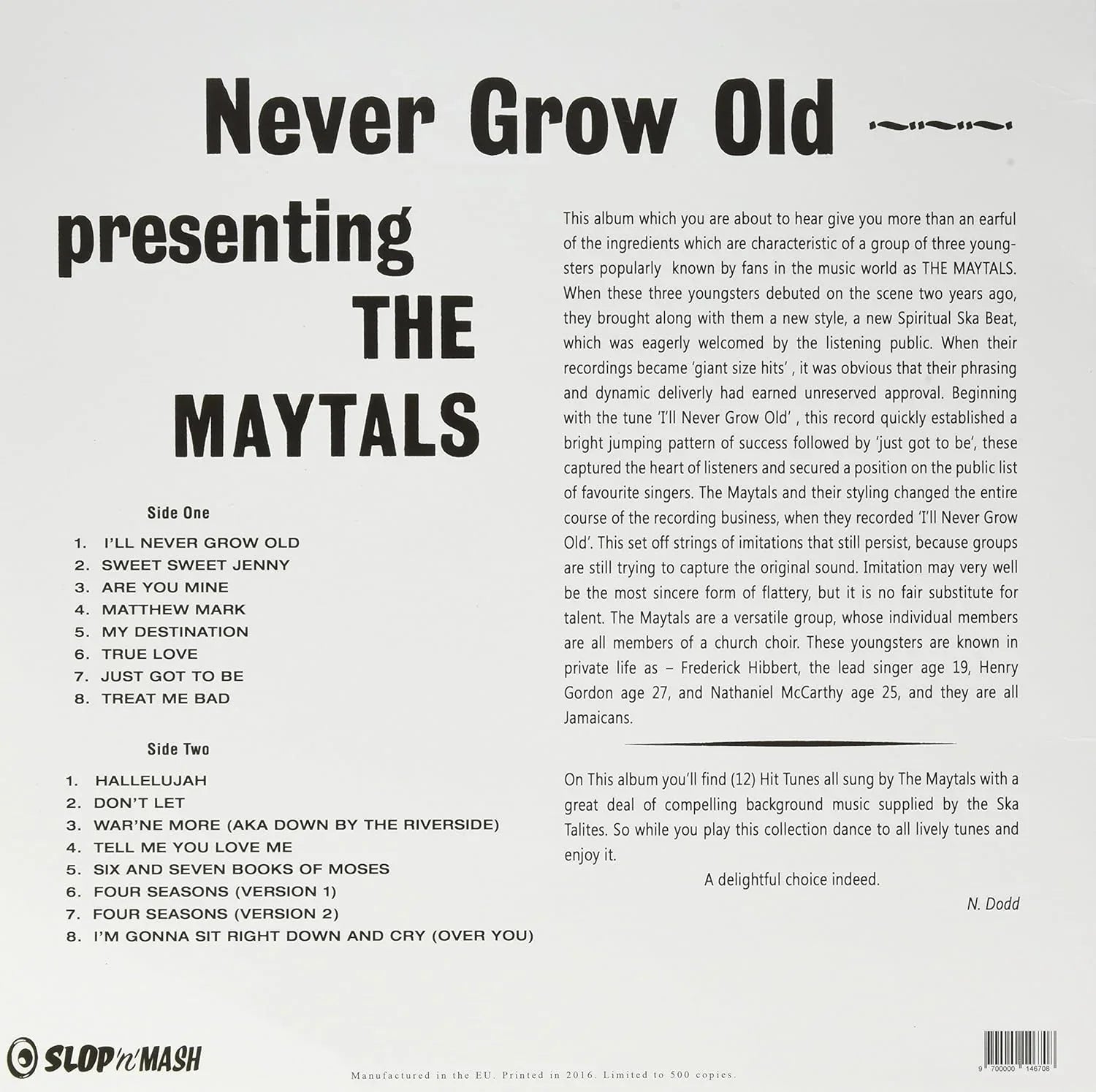 Maytals - Never Grow Old (LP) - Joco Records