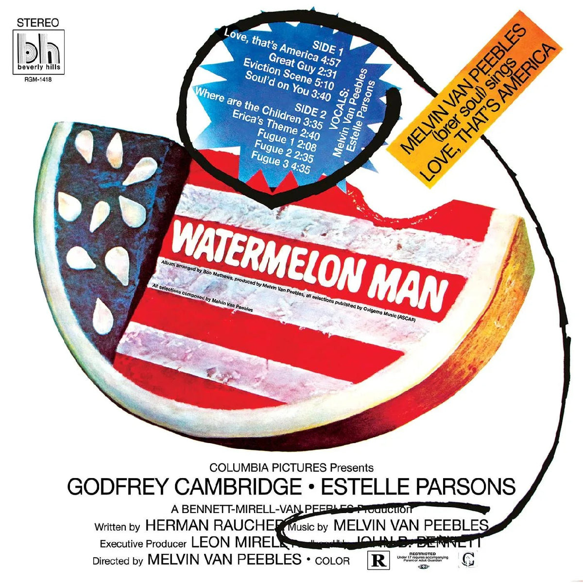 Melvin Van Peebles - Watermelon Man (Green Watermelon Skin Vinyl) (LP) - Joco Records