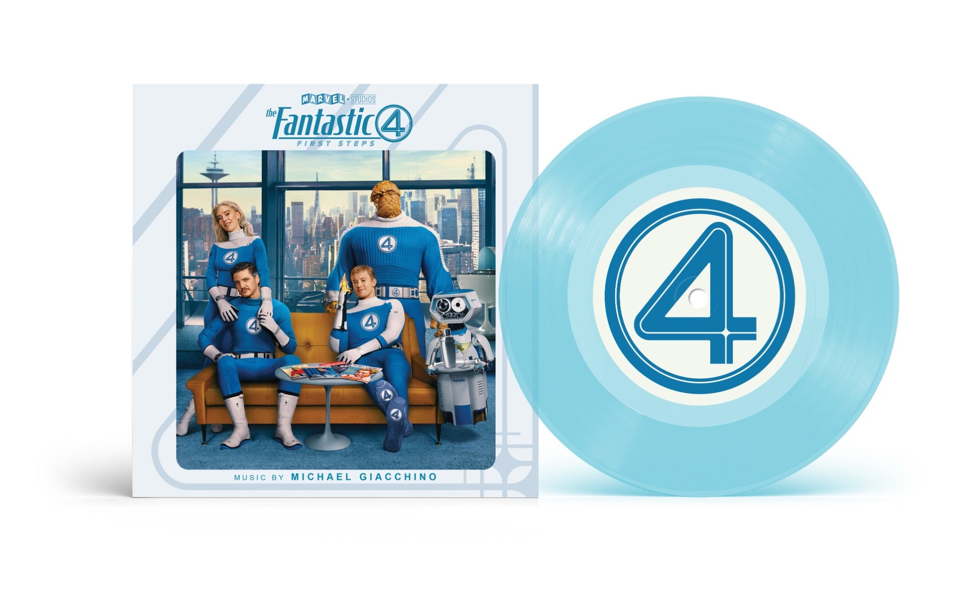 Michael Giacchino/Andrea Datzman - The Fantastic Four: First Steps Main Theme / Let Us Be Devoured (Blue 7" Single)