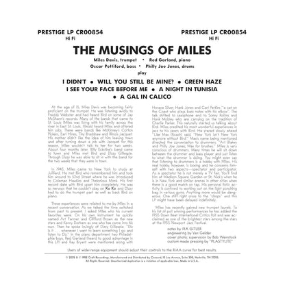 Miles Davis All Stars - The Musings Of Miles (Original Jazz Classics Series) (180 Gram) (LP) - Joco Records
