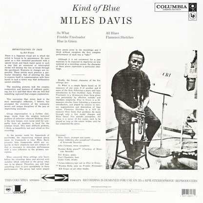 Miles Davis - Kind Of Blue (Black, 180 Gram) (LP) - Joco Records