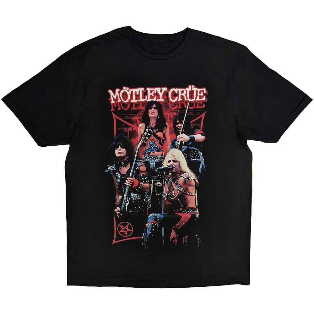 Motley Crue - Live Montage Red (T-Shirt) - Joco Records