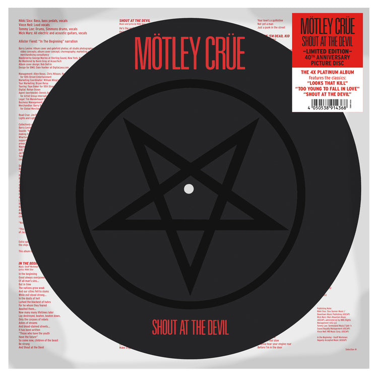 Motley Crue - Shout At The Devil (Limited Edition Picture Disc) (Vinyl) - Joco Records