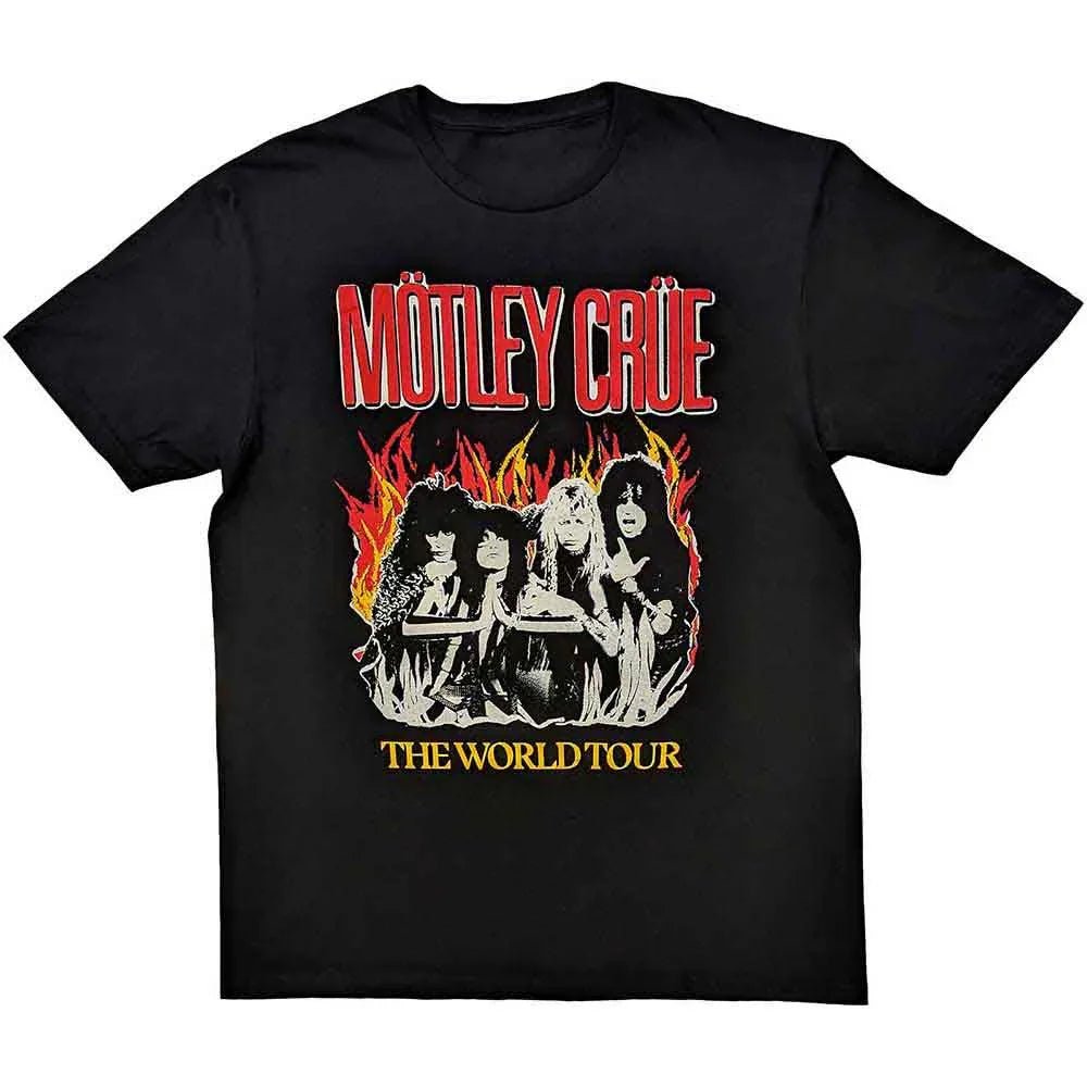 Motley Crue - Vintage World Tour Flames (T-Shirt) - Joco Records