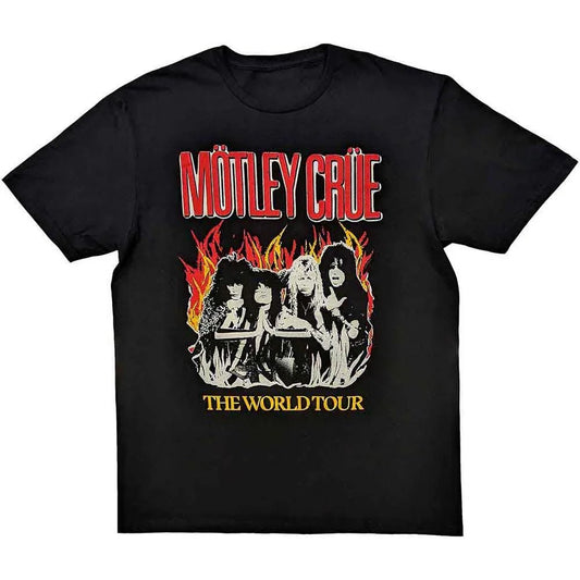 Motley Crue - Vintage World Tour Flames (T-Shirt) - Joco Records