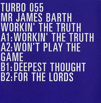 Mr James Barth - Workin' The Truth (12 - Inch Vinyl) - Joco Records