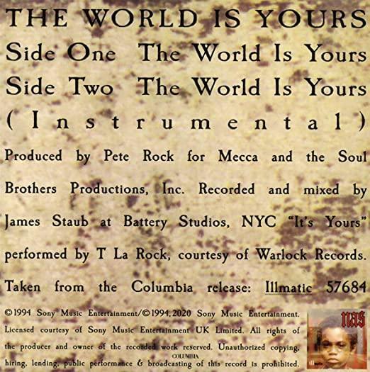 Nas - The World Is Yours (7-Inch Single) - Joco Records