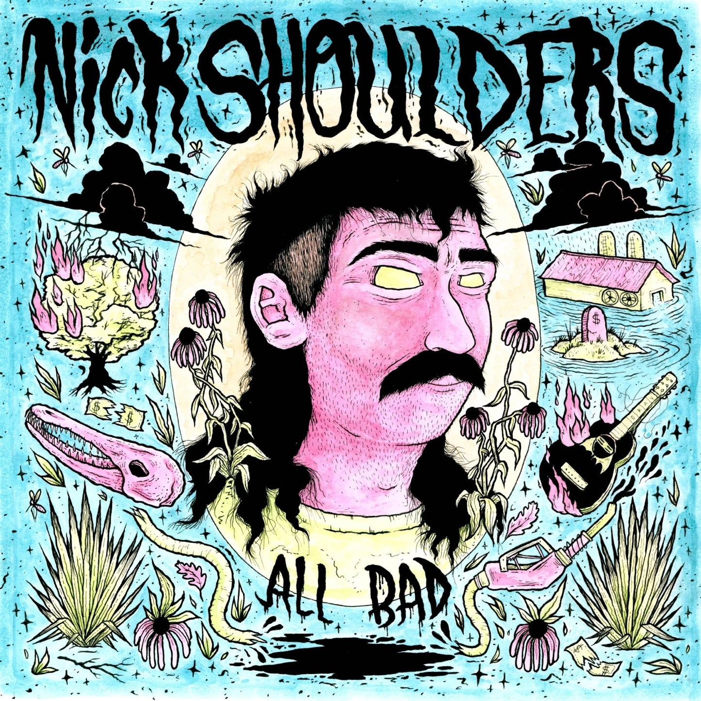 Nick Shoulders - All Bad (Transparent Pink Vinyl) (LP) - Joco Records