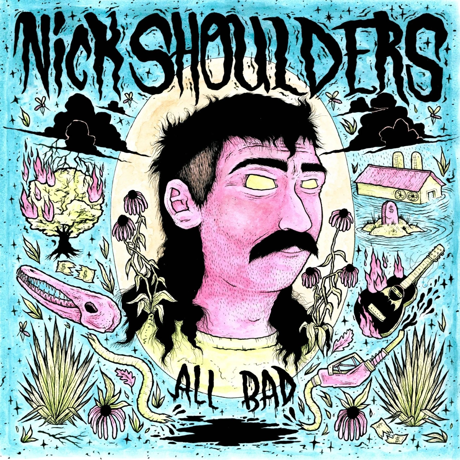 Nick Shoulders - All Bad (Transparent Pink Vinyl) (LP) - Joco Records