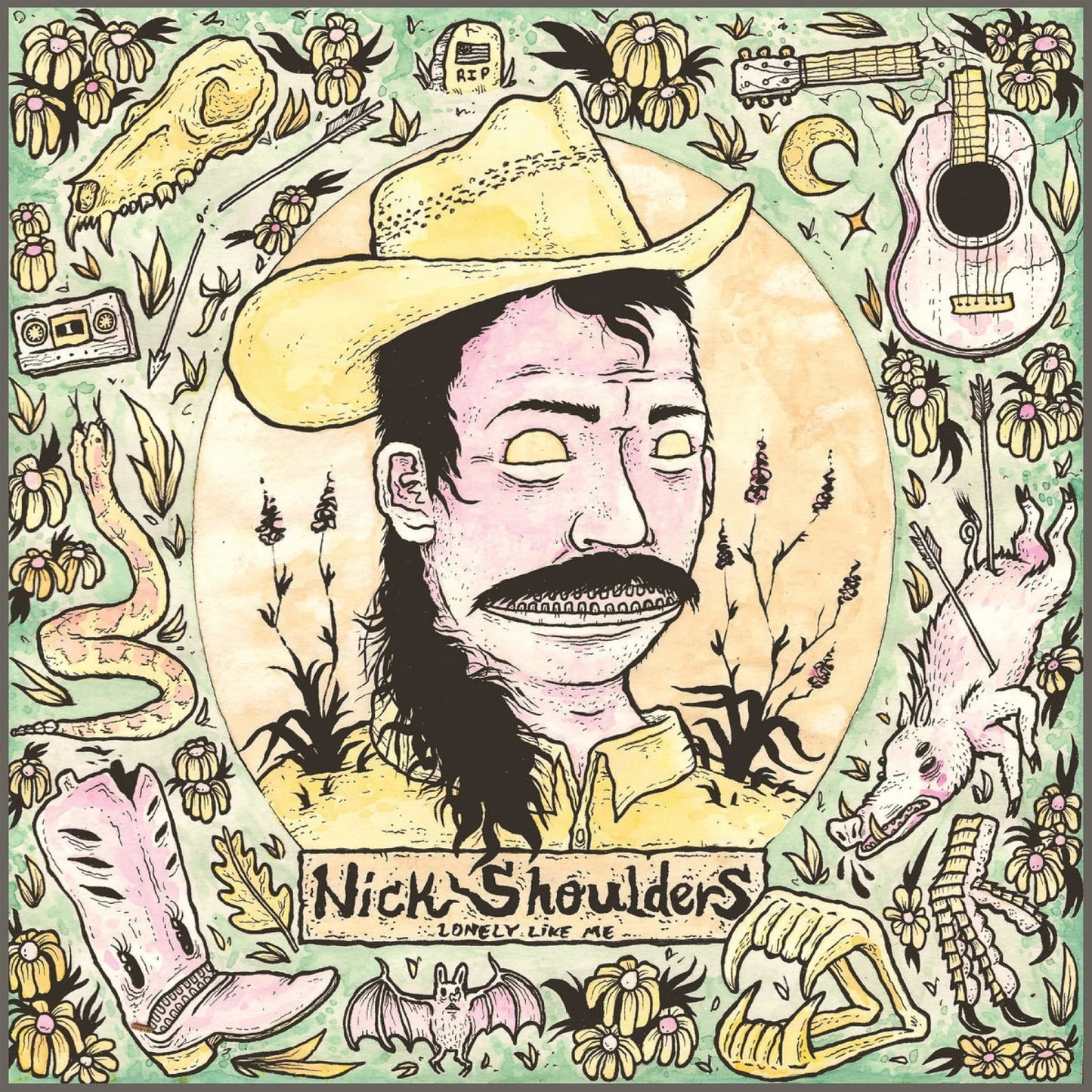 Nick Shoulders - Lonely Like Me (Lime Green Vinyl) (LP) - Joco Records