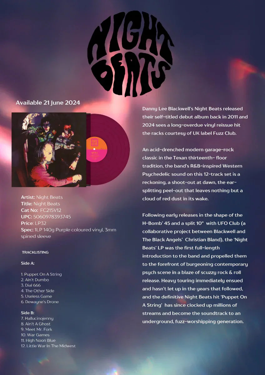 Night Beats - Night Beats (Purple Vinyl) (LP) - Joco Records