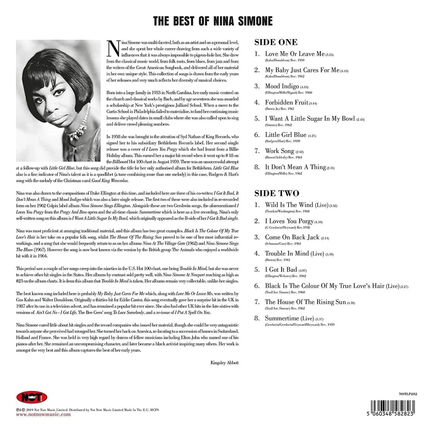 Nina Simon - Best Of (Limited Edition, 180 Gram, Blue Electric Vinyl) (LP) - Joco Records