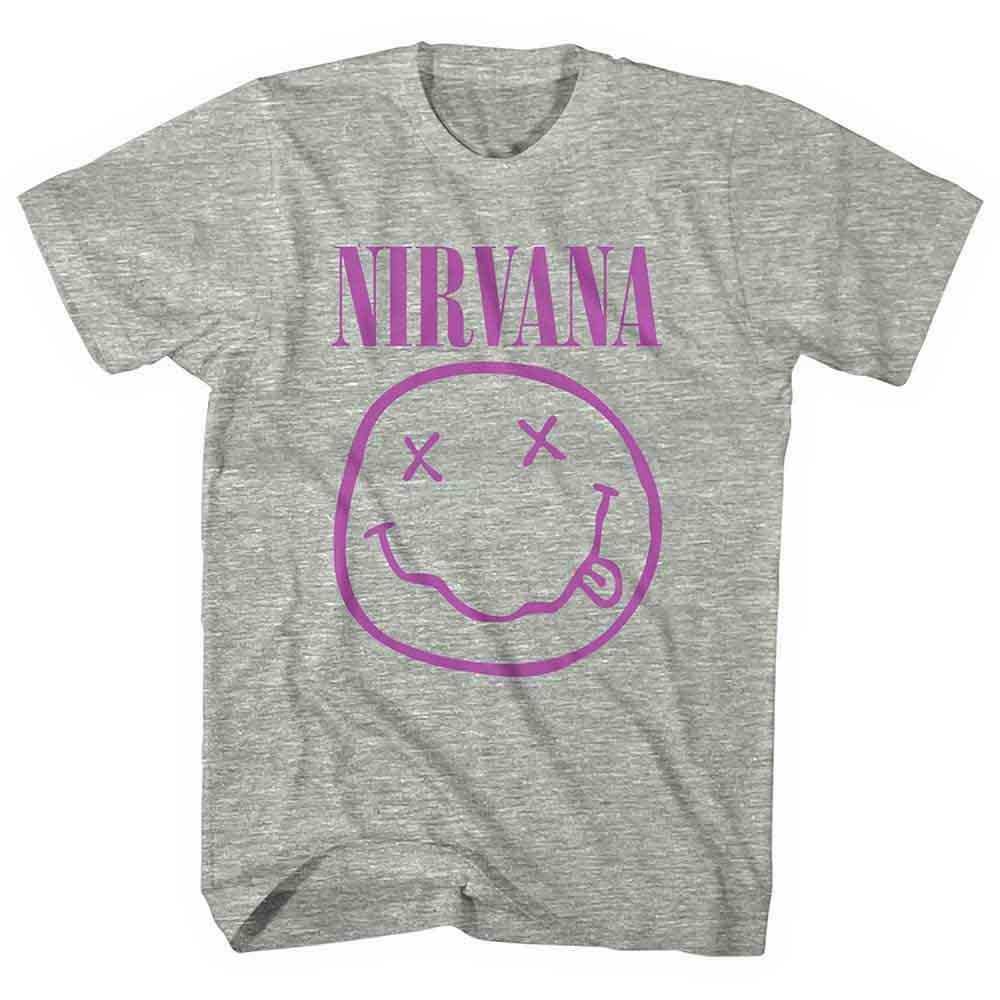 Nirvana - Purple Happy Face -Band Tee (T-Shirt) - Joco Records