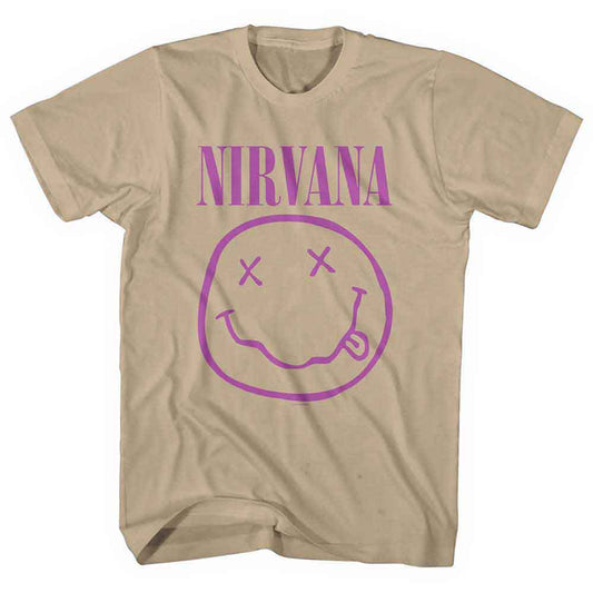 Nirvana - Purple Happy Face - Band Shirt (T-Shirt)