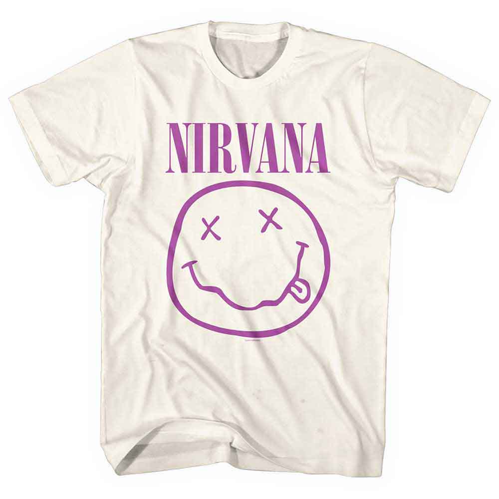 Nirvana - Purple Happy Face Tee (T-Shirt)