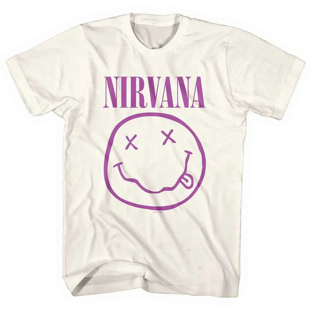 Nirvana - Purple Happy Face Tee (T-Shirt) - Joco Records