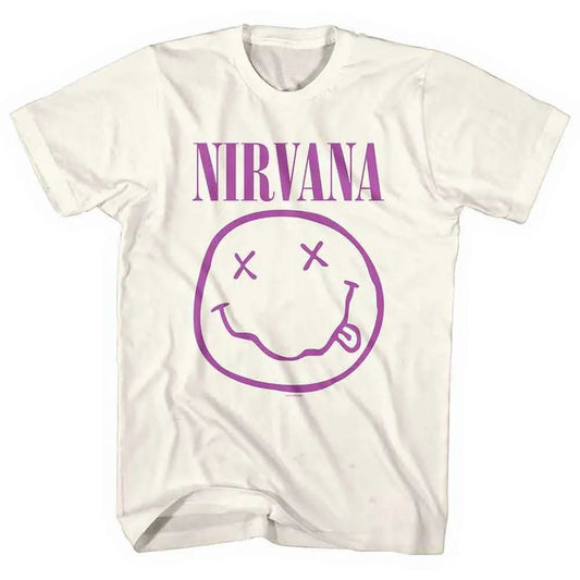 Nirvana - Purple Happy Face Tee (T-Shirt) - Joco Records