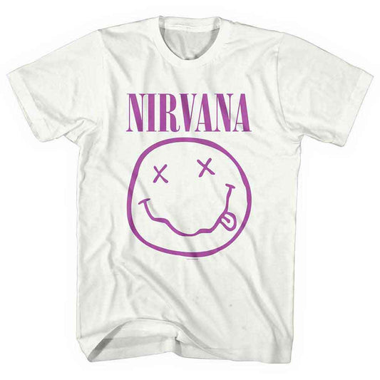 Nirvana - Purple Happy Face Shirt (T-Shirt)