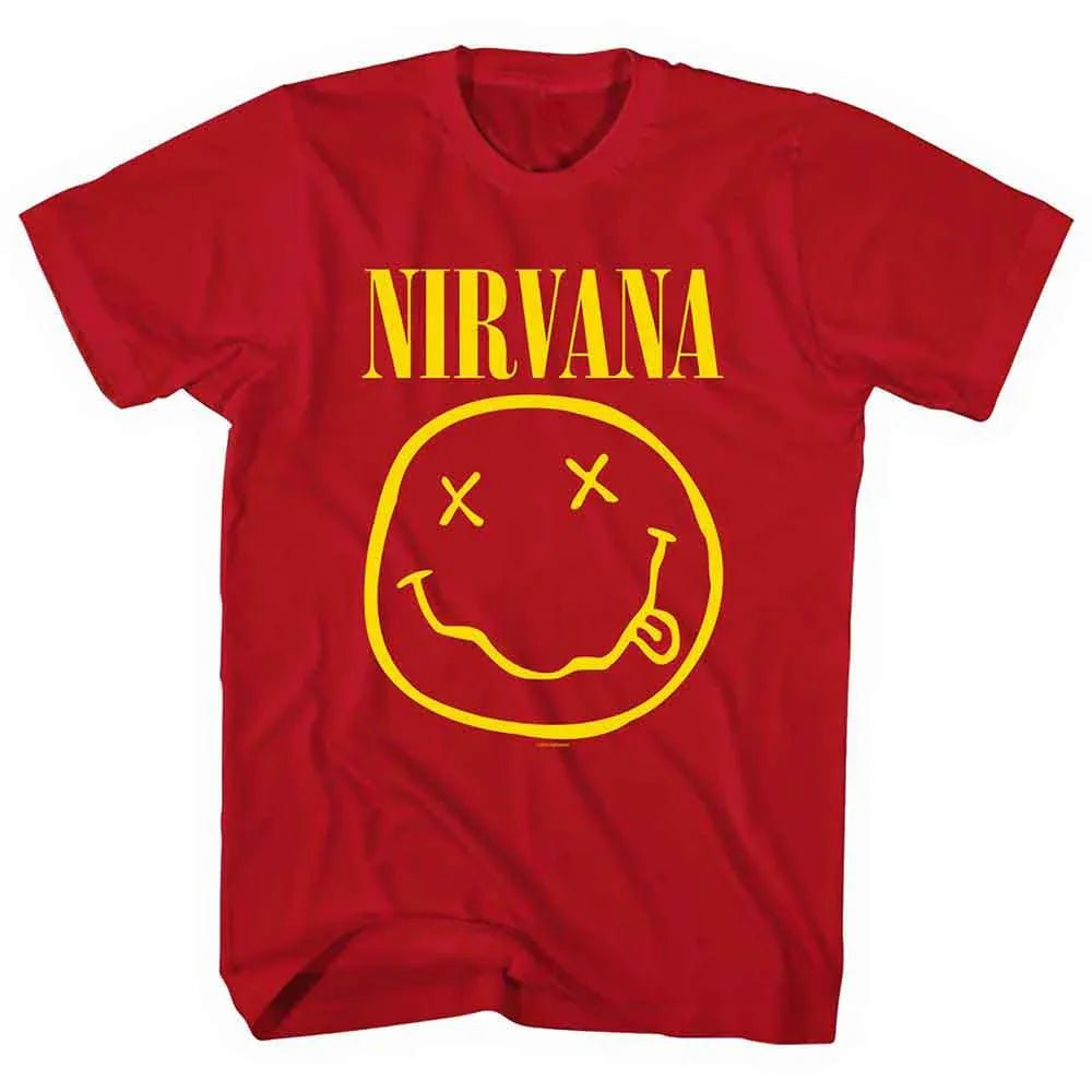 Nirvana - Yellow Happy Face - Band Logo Tee (T-Shirt) - Joco Records