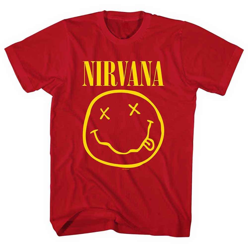 Nirvana - Yellow Happy Face - Band Logo Tee (T-Shirt)