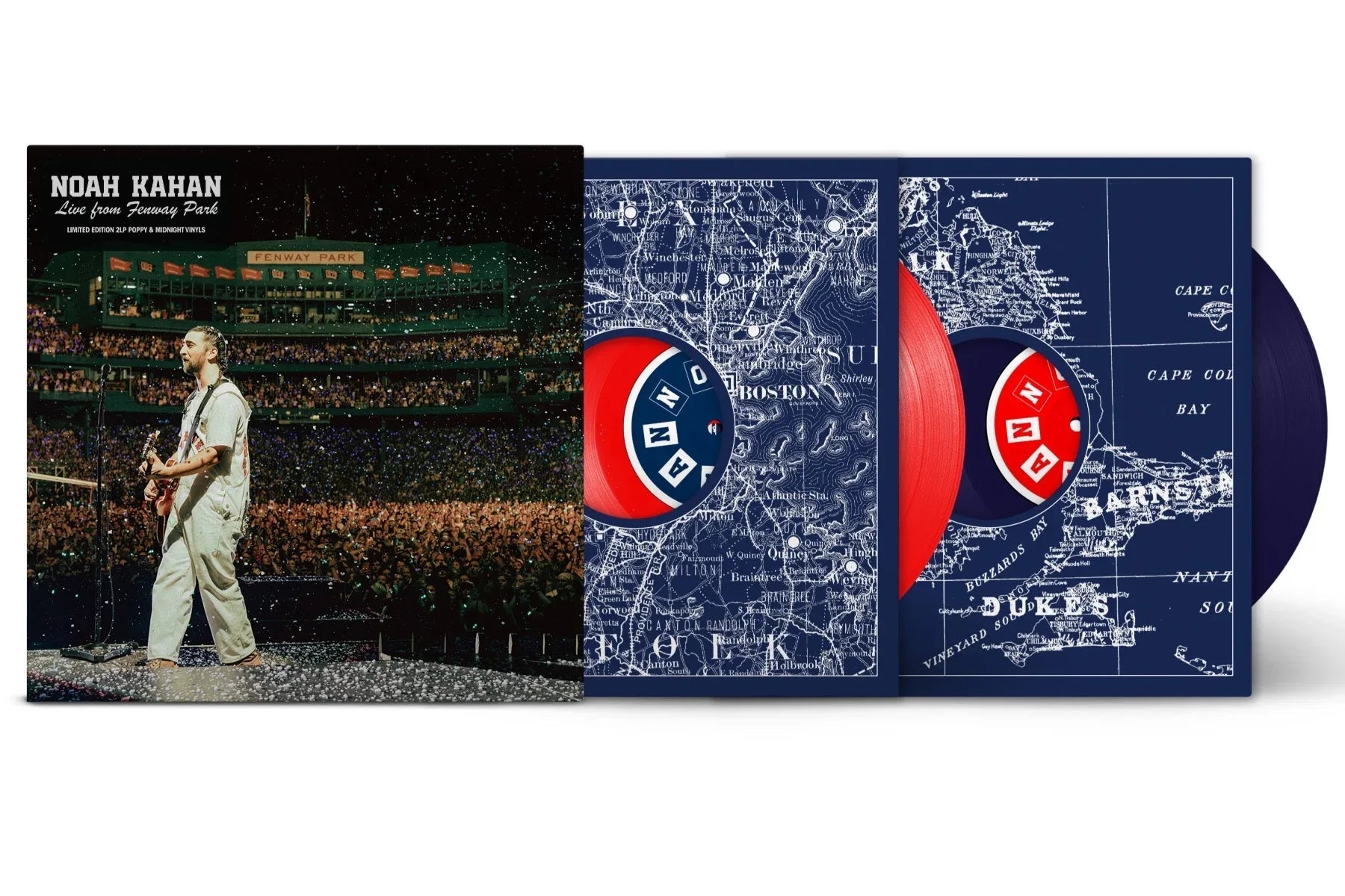 Noah Kahan - Live From Fenway Park (Indie Exclusive, Blue & Red Vinyl) (2 LP) - Joco Records