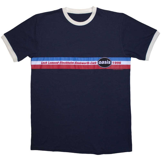 Oasis - 1996 Tour Horizontal Stripes (T-Shirt) - Joco Records