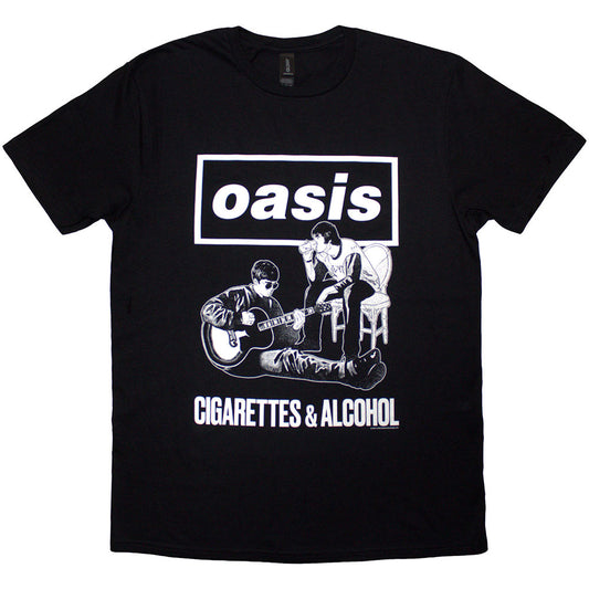 Oasis - Cigarettes & Alcohol Illustration Mono Black