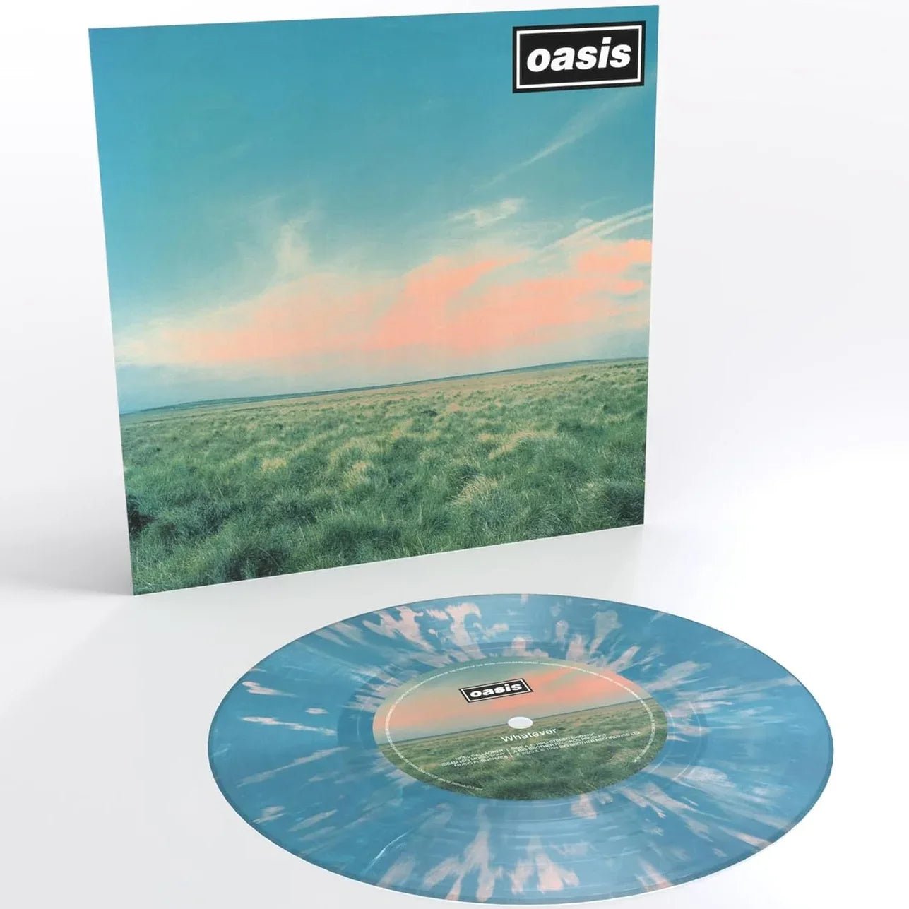 Oasis - Whatever (Limited Edition, Numbered, Pink & Blue Splatter Vinyl) (7" Single) - Joco Records