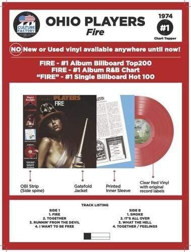 Ohio Players - Fire (Limited Edition, Translucent Red Vinyl) (LP) - Joco Records