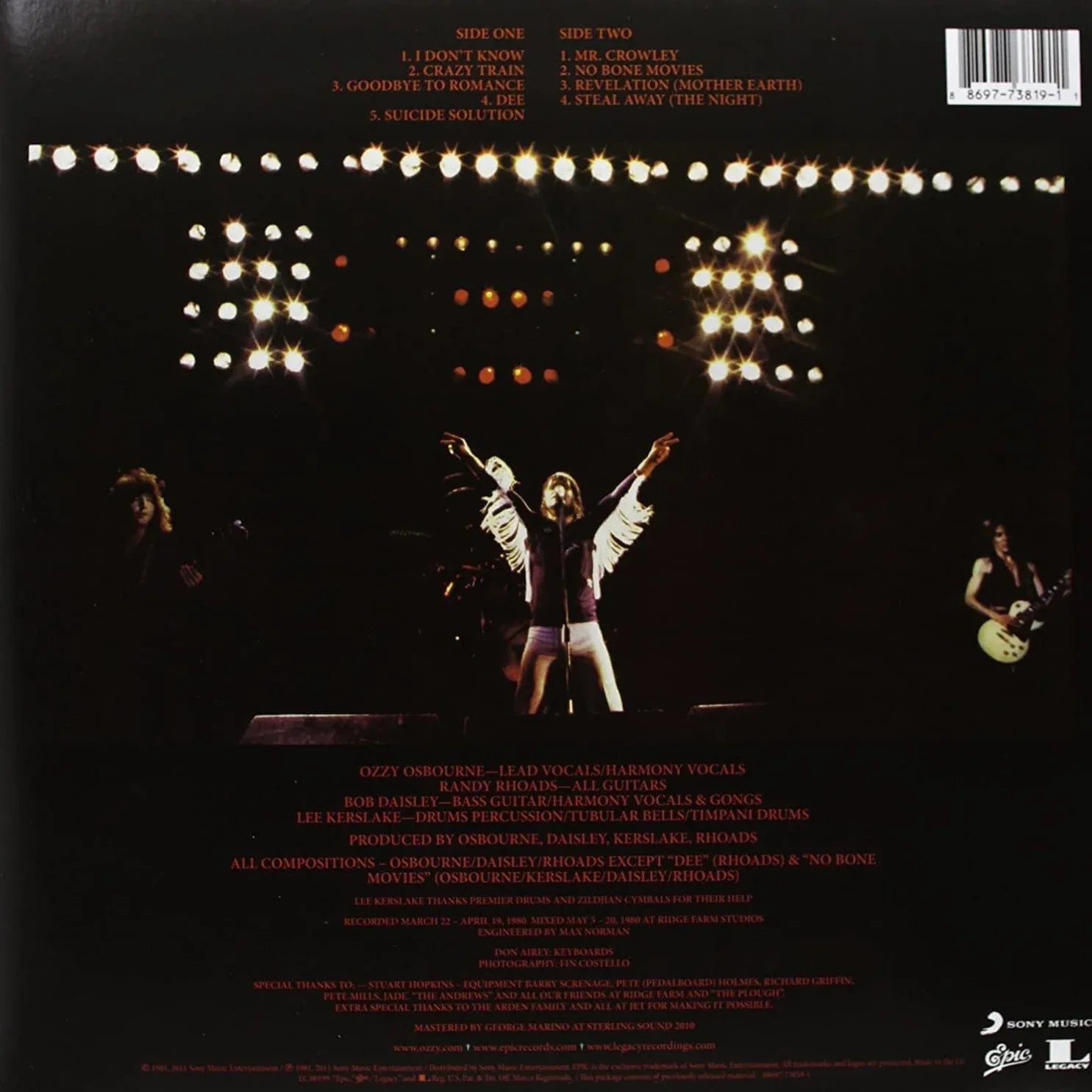Ozzy Osbourne - Blizzard Of Ozz (30th Anniversary, Remastered, 180 Gram) (LP) - Joco Records