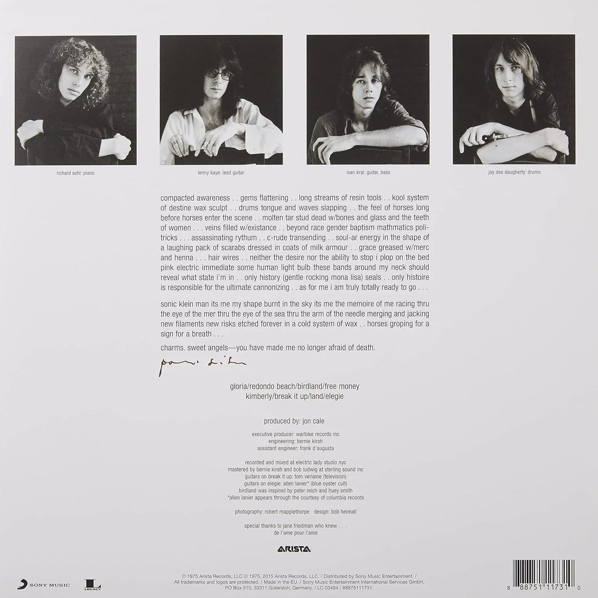 Patti Smith - Horses (LP) - Joco Records