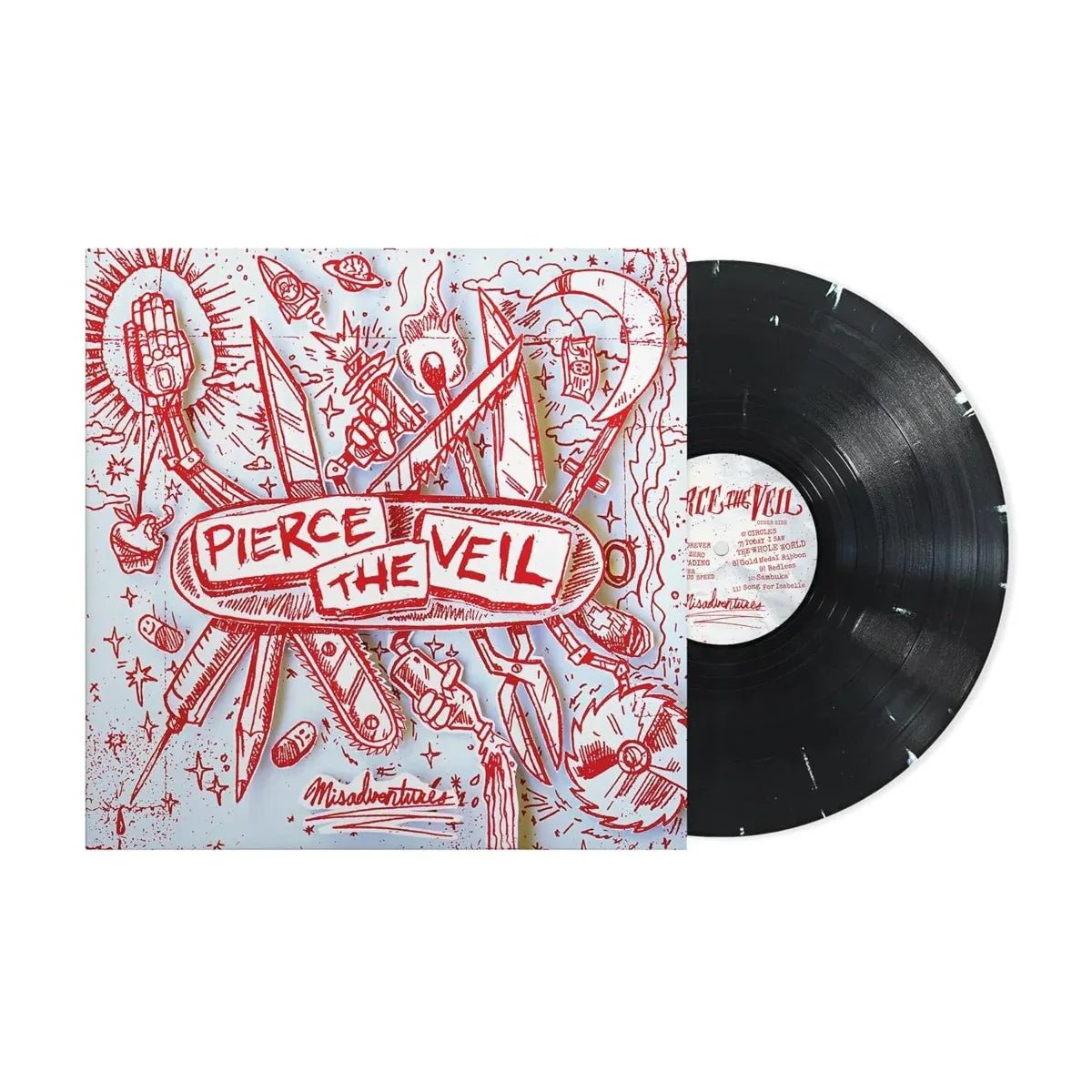 Pierce The Veil - Misadventures (Limited Edition, Black & White Splatter Vinyl) (LP) - Joco Records