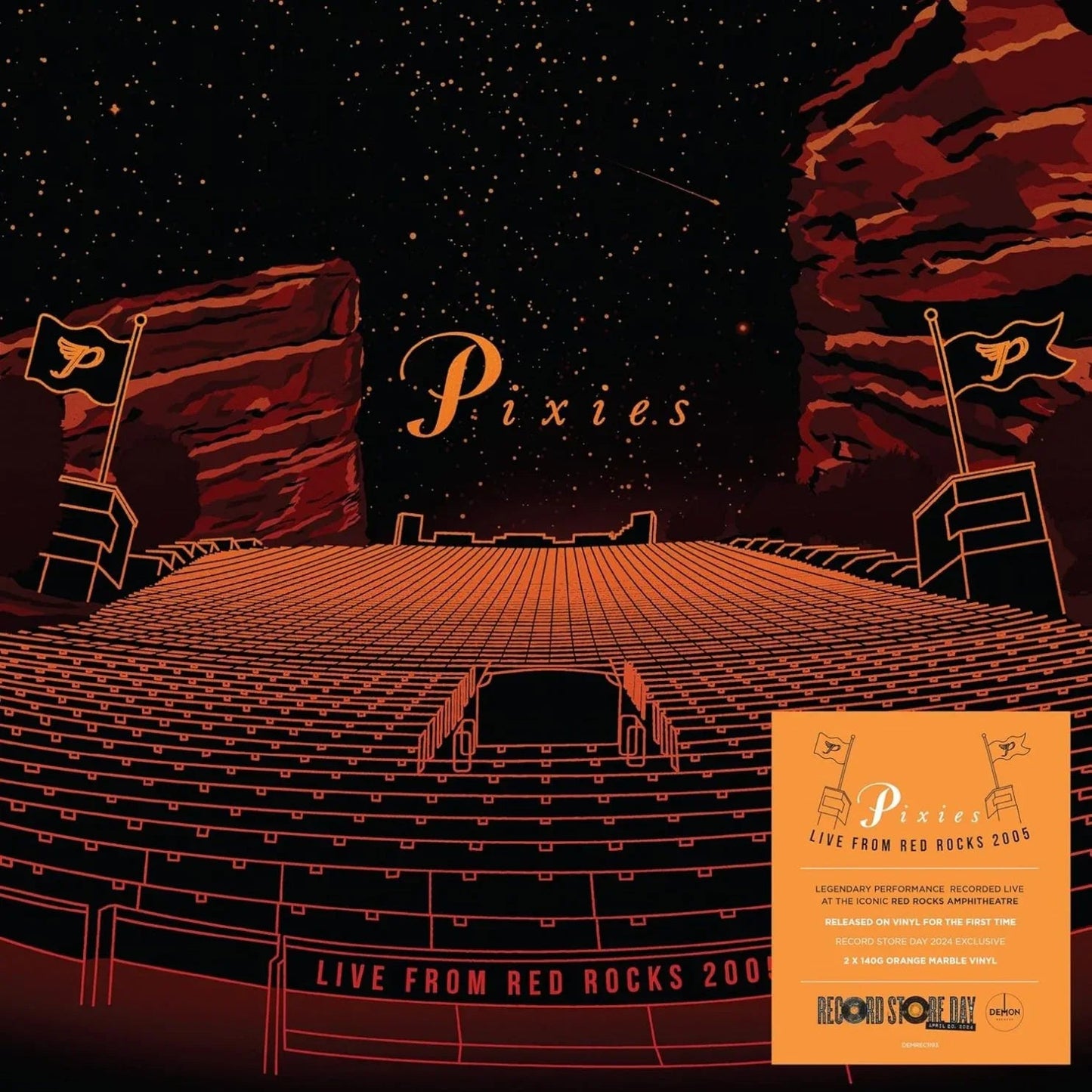 Pixies - Live From Red Rocks 2005 (RSD 2024 Exclusive, Orange Marble Vinyl) (2 LP) - Joco Records