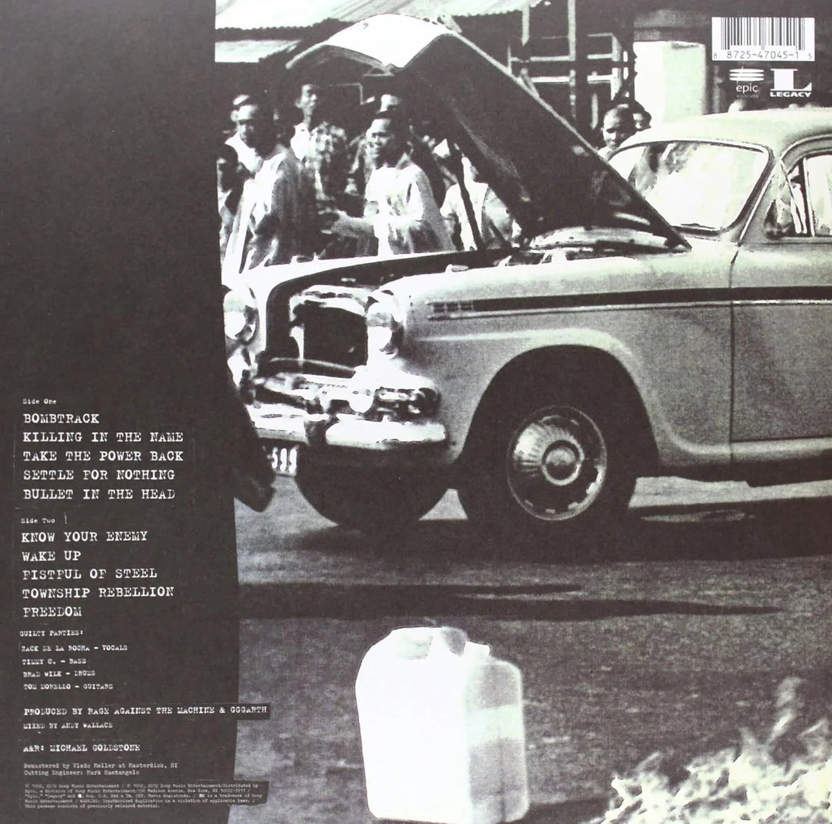 Rage Against The Machine - Rage Against The Machine (20th Anniversary Remaster) (LP) - Joco Records