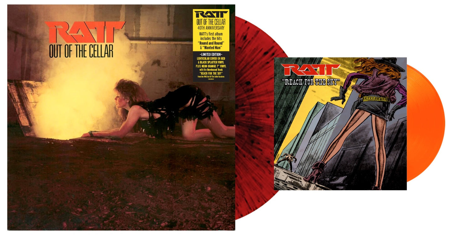 Ratt - Out Of The Cellar: 40th Anniversary Edition (Limited Edition, Red/Black Splatter & Neon Orange Vinyl) (Bonus 7" Vinyl Single)