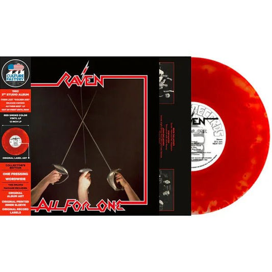 Raven - All For One (Limited Edition, Red & Black Smoke Vinyl) (LP) - Joco Records