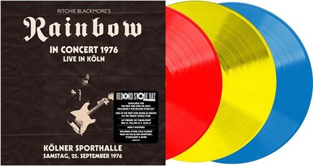 Ritchie Blackmore's Rainbow - Live From Koln 1976 (RSD 4.18.26, Translucent Red, Yellow & Blue Vinyl) (3 LP) - Joco Records