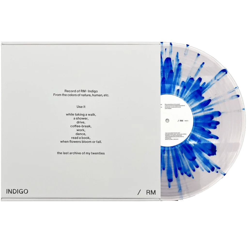 RM (BTS) - Indigo (Limited Edition, Clear & Blue Splatter Vinyl) (LP) - Joco Records