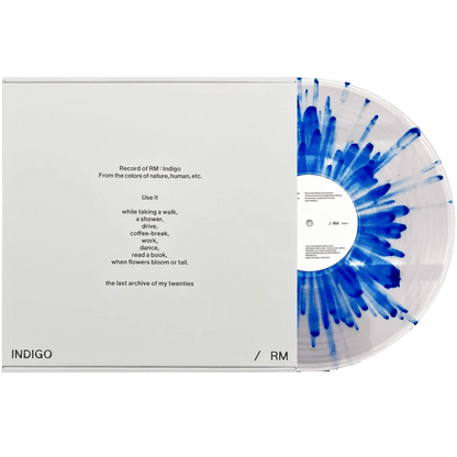 RM (BTS) - Indigo (Limited Edition, Clear & Blue Splatter Vinyl) (LP) - Joco Records