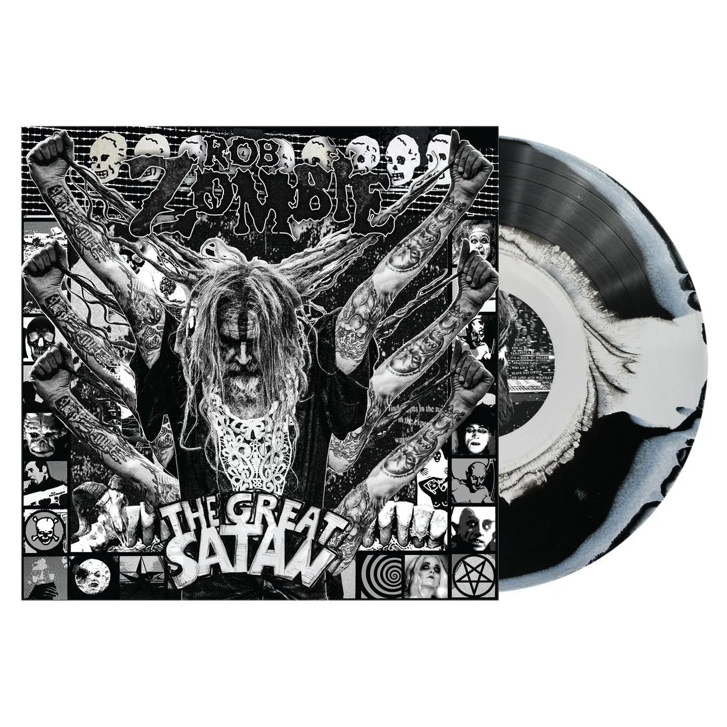 Rob Zombie - The Great Satan (Indie Exclusive, Black White Swirl Vinyl) - Joco Records