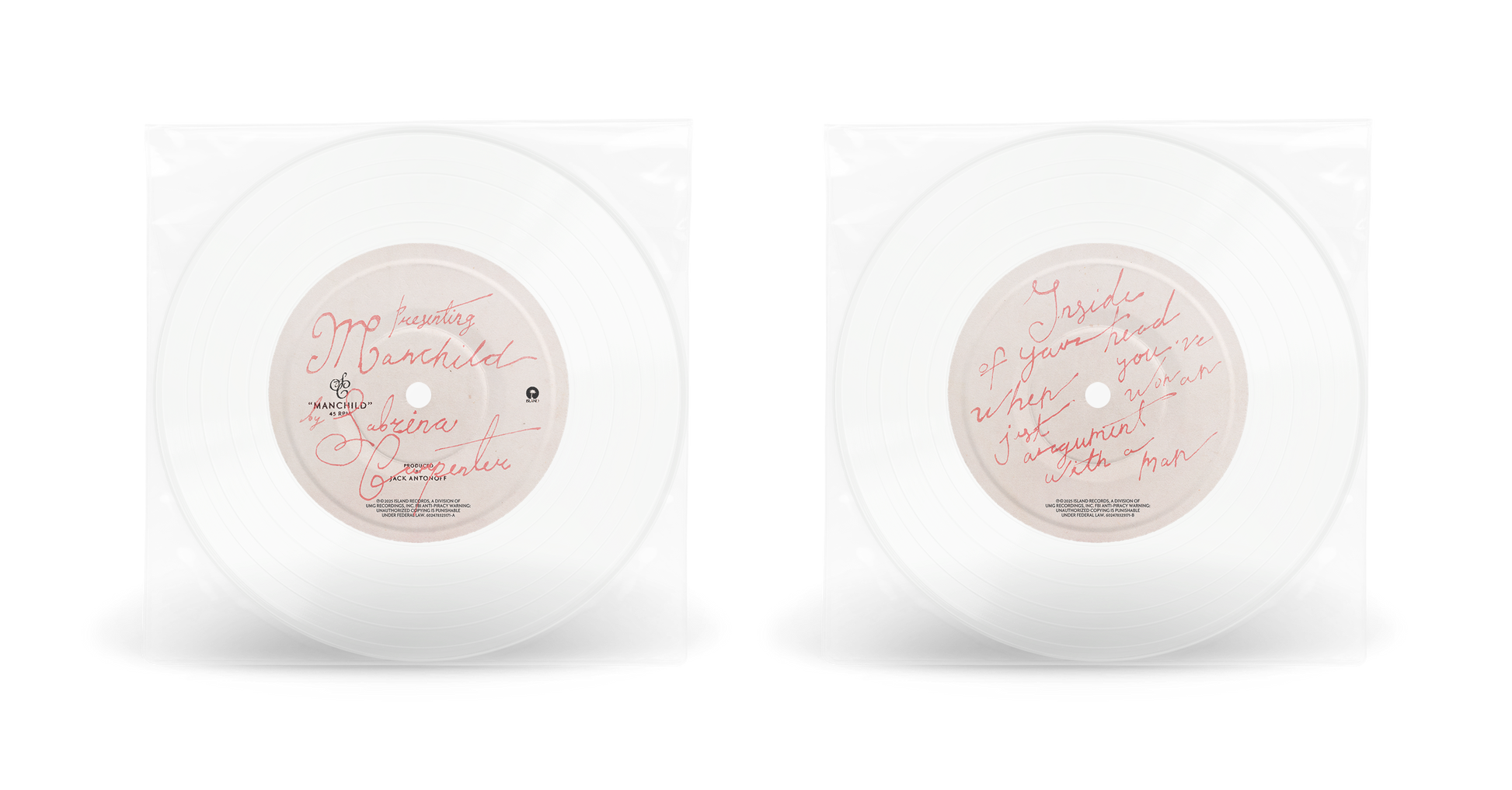 Sabrina Carpenter - Manchild (Clear 7" Single)