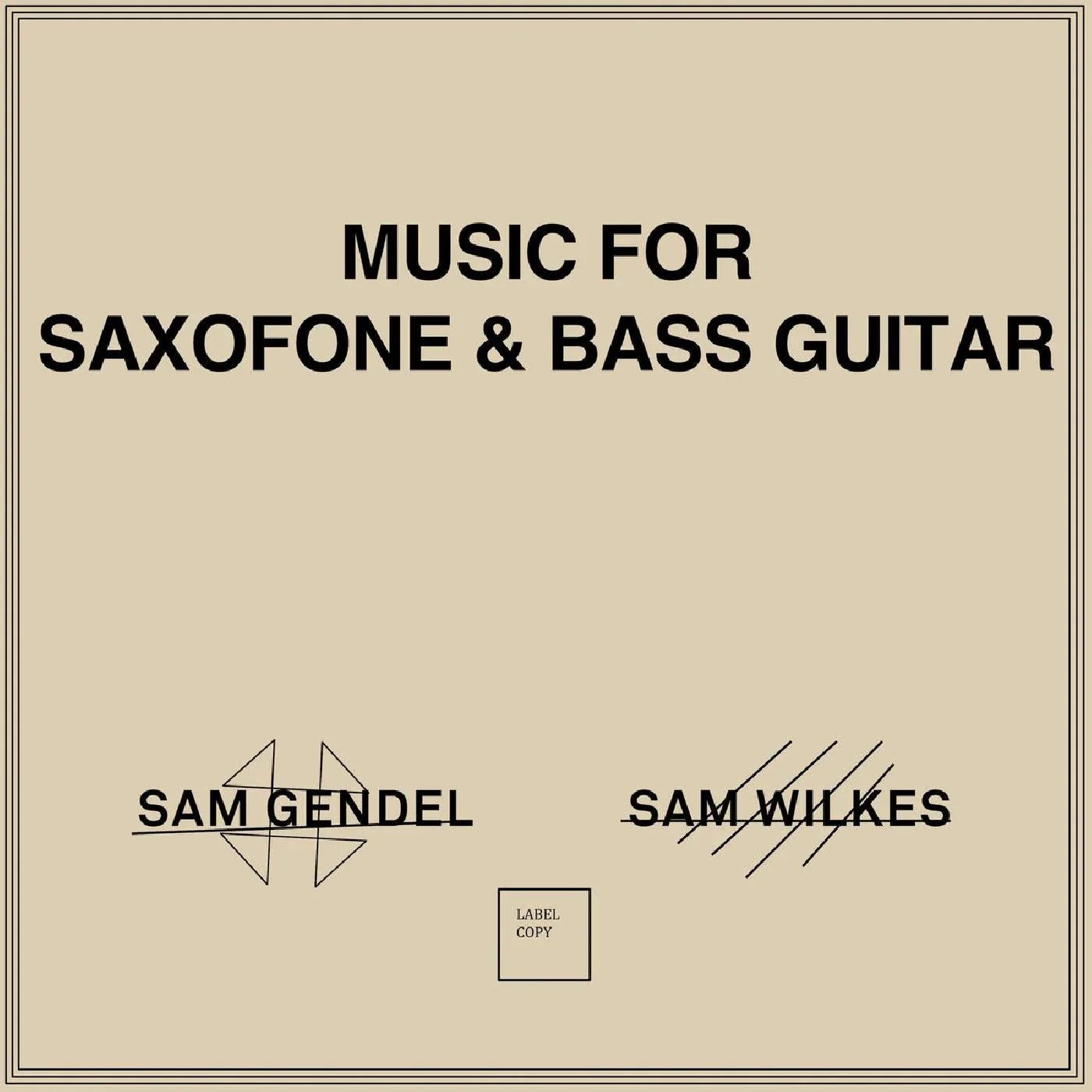 Sam & Sam Wilkes Gendel - Music For Saxofone & Bass Guitar (LP) - Joco Records
