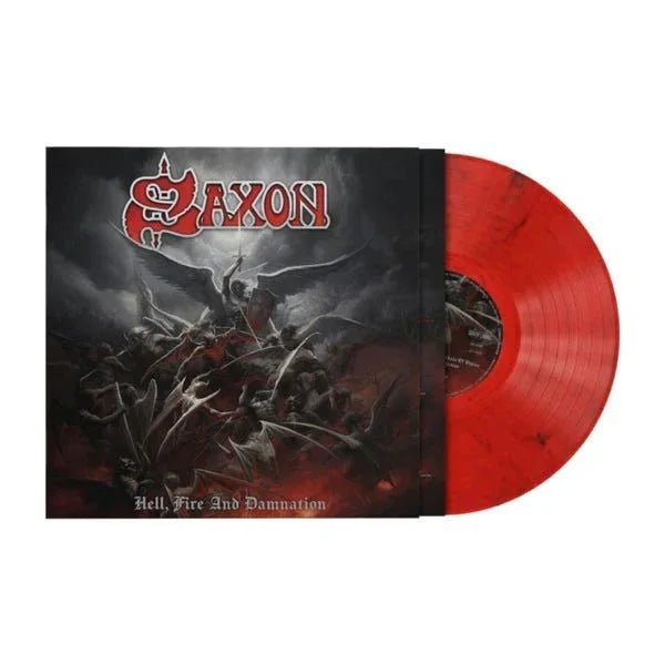 Saxon - Hell, Fire And Damnation (Indie Exclusive, Red Marbled Vinyl) (LP) - Joco Records