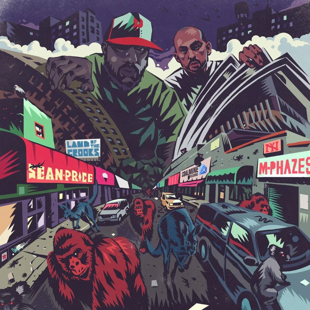 Sean Price & M-Phazes - Land Of The Crooks (Indie Exclusive, Green Smoke Vinyl) (LP) - Joco Records