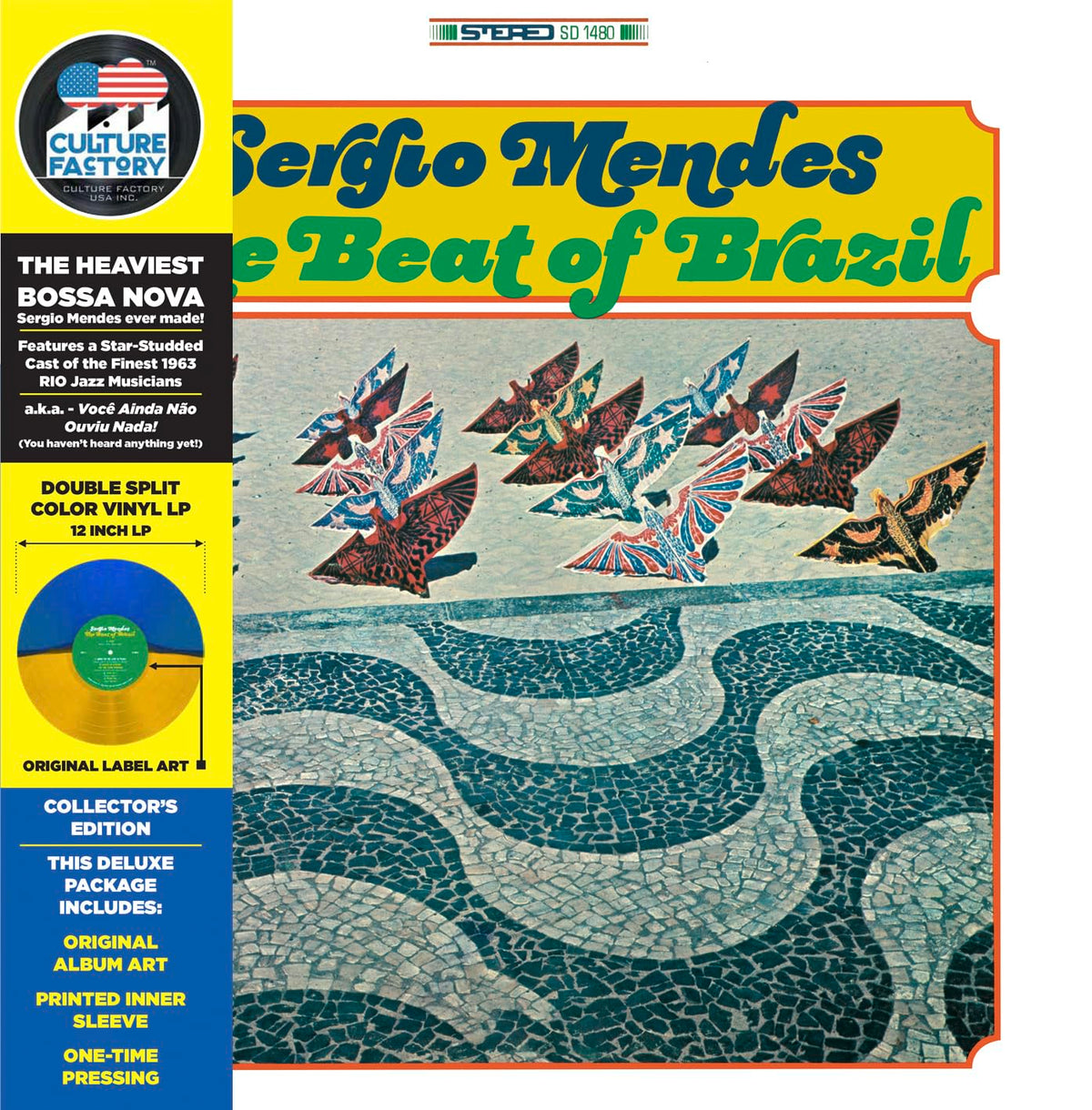 Sergio Mendes - The Beat Of Brazil (Limited Edition, Blue & Yellow Vinyl) (LP) - Joco Records